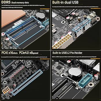 【koko】マイニングマザボ×2 Mining Motherboard With Cpu And Fan And Set 8 Gpu Slots Ddr3